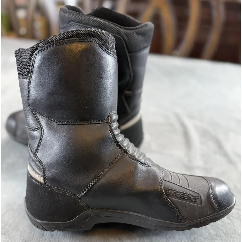TCX X-Action Touring Motorcycle Boots Mens US 7 EU 40 Black CE EN13634 7142W